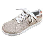 Sopiago Sneakers for Girls Women's Scrunch Back Slip-On Sneaker Wide Width Available Khaki,38